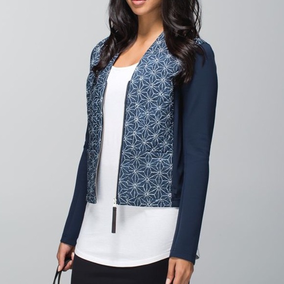 lululemon athletica Jackets & Blazers - Lululemon Cardigan & Again Jacket Exploded Sashiko Star Inkwell Ghost / Inkwell